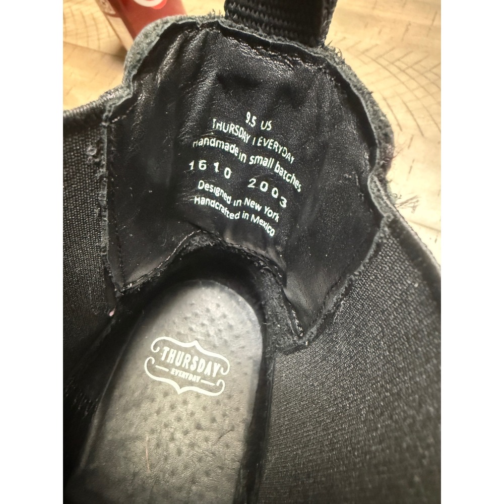 Thursday Boot Co Duchess Boots Womens 9.5 Black Leather Lug Sole Chelsea - Picture 13 of 15
